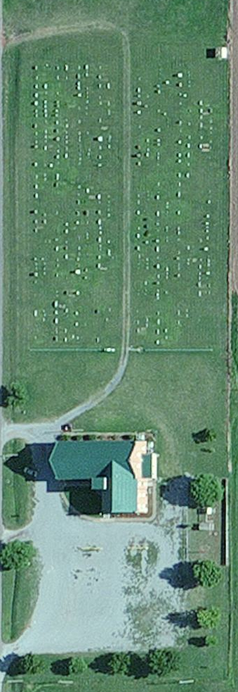 New Hopedale Cemetery and Church Aerial Picture